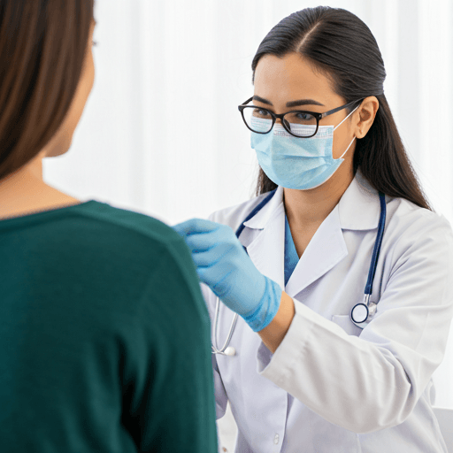 Doctor atendiendo a paciente con calidez